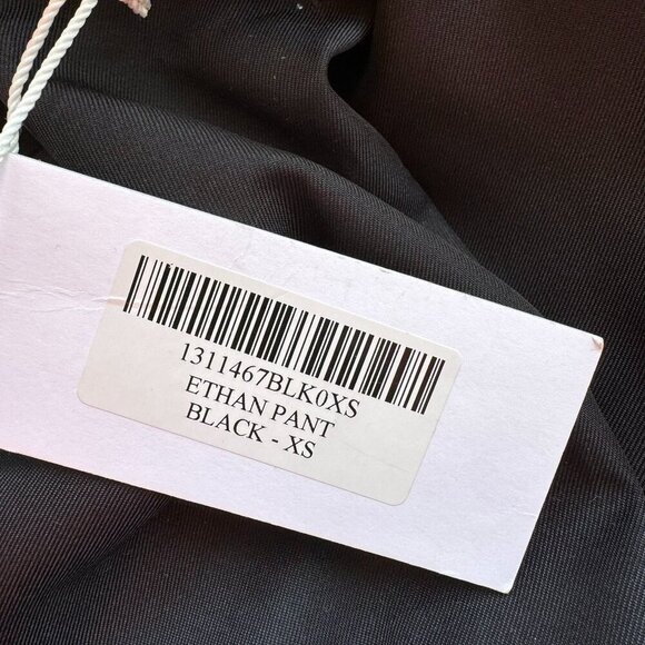 NWT Reformation Ethan Twill Pant Wide Leg Trousers Cargo Drawstring in Black XS - Picture 3 of 7